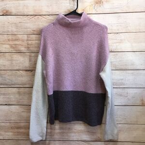 C‎ & C CALIFORNIA COLOR BLOCK SWEATER IN WOOL BLEND